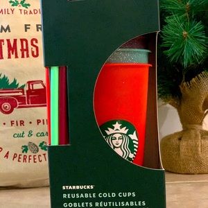 Starbucks holiday glitter cups